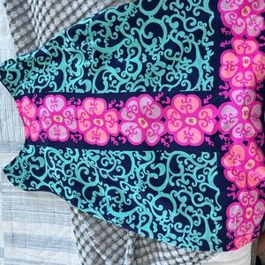 Lilly Pulitzer Navy and Mint Swirl Dress